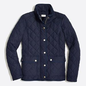 J. Crew Navy Quilted Puffer